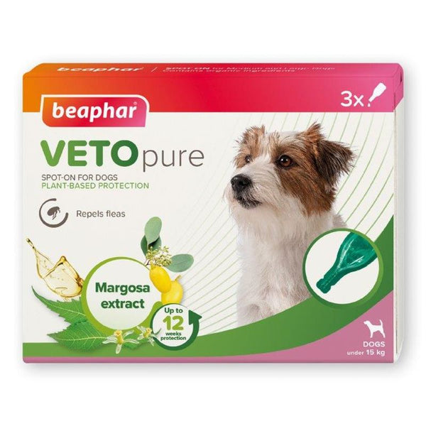 beaphar VETOpure Plant-Based Protection Flea Spot-On for Dogs (<15kg) || beaphar || view 1