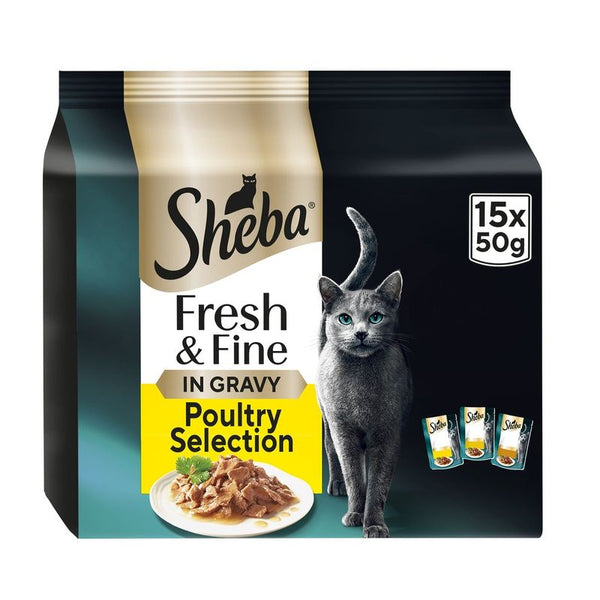Sheba Fresh & Fine in Gravy Mini Pouches 15 x 50g || Sheba || view 2