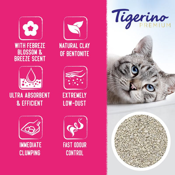 Tigerino Premium Cat Litter - Febreze Blossom & Breeze Scent || undefined || view 2