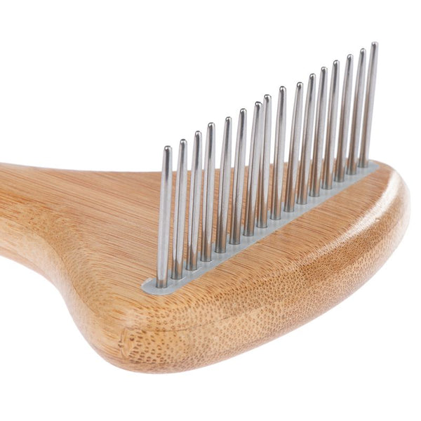 kooa Bamboo Undercoat Rake with Rotating Pins || kooa || view 2