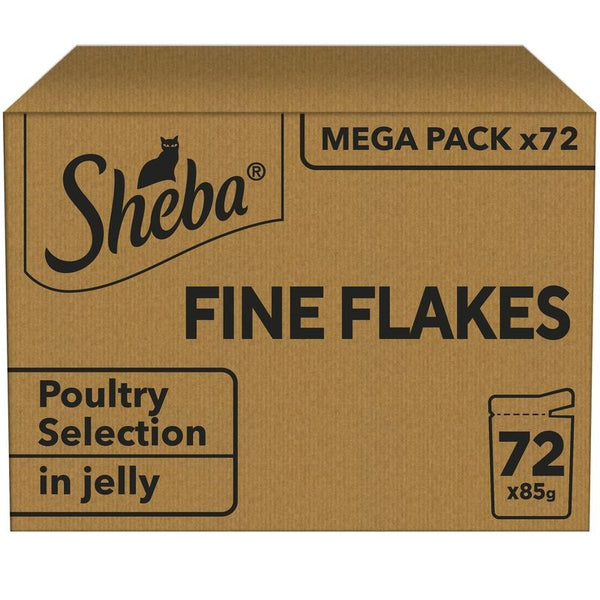 Sheba Pouches Fine Flakes in Jelly 72 x 85g || Sheba || view 4