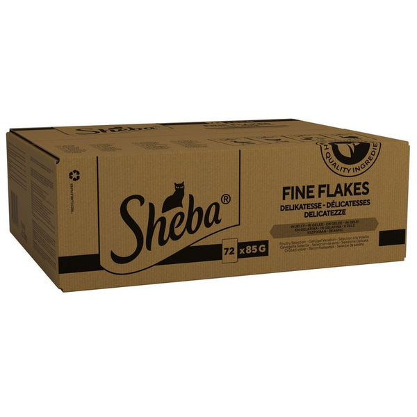 Sheba Pouches Fine Flakes in Jelly 72 x 85g || Sheba || view 3