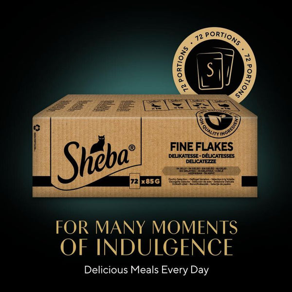Sheba Pouches Fine Flakes in Jelly 72 x 85g || Sheba || view 19