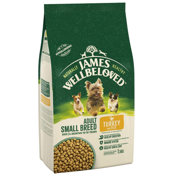 James Wellbeloved Adult Hypoallergenic Small Breed - Turkey & Rice || James Wellbeloved || view 1