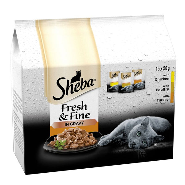 Sheba Fresh & Fine in Gravy Mini Pouches 45 x 50g || Sheba || view 5