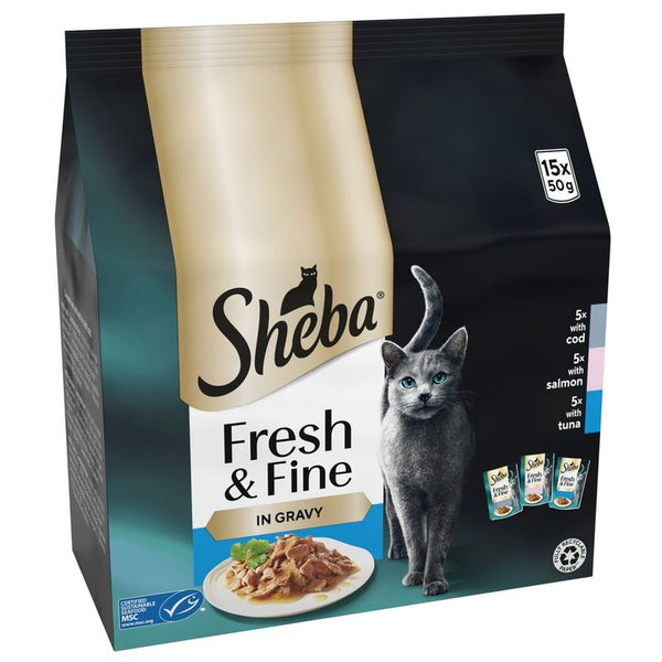 Sheba Fresh & Fine in Gravy Mini Pouches 15 x 50g || Sheba || view 14