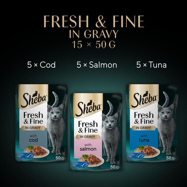 Sheba Fresh & Fine in Gravy Mini Pouches 15 x 50g || Sheba || view 20