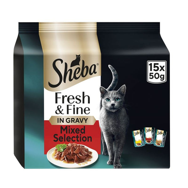 Sheba Fresh & Fine in Gravy Mini Pouches 15 x 50g || Sheba || view 29