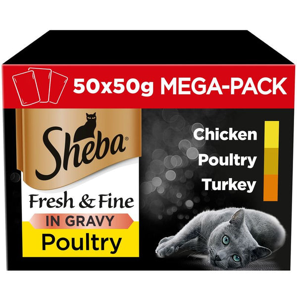 Sheba Fresh & Fine in Gravy Mini Pouches 50 x 50g || Sheba || view 4