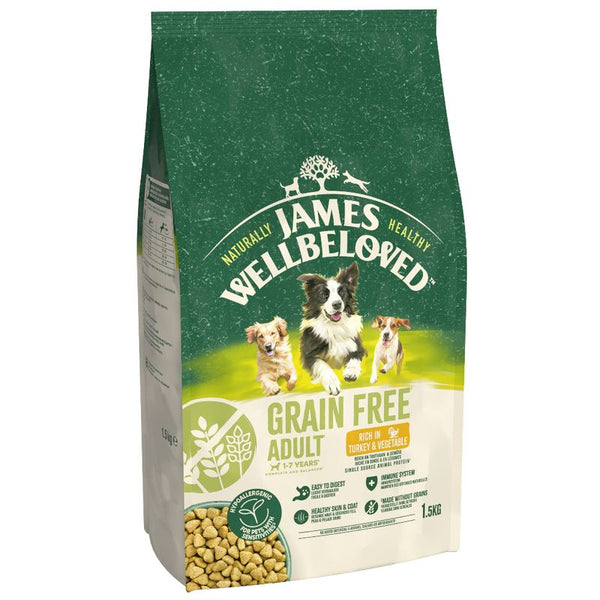 James Wellbeloved Grain Free Adult Dog Hypoallergenic Turkey & Vegetables || James Wellbeloved || view 1