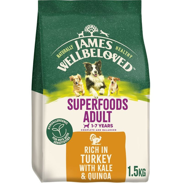 James Wellbeloved Adult Hypoallergenic Superfoods Turkey with Kale & Quinoa || James Wellbeloved || view 2
