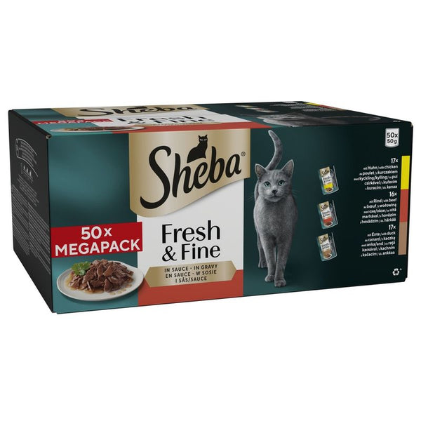 Sheba Fresh & Fine in Gravy Mini Pouches 50 x 50g || Sheba || view 3