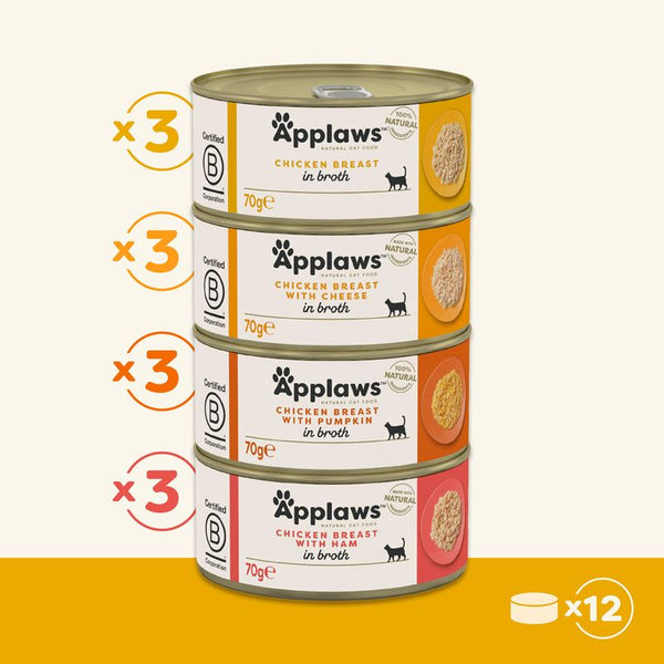Applaws Adult Cat Cans Chicken in Broth 70g || undefined || view 2