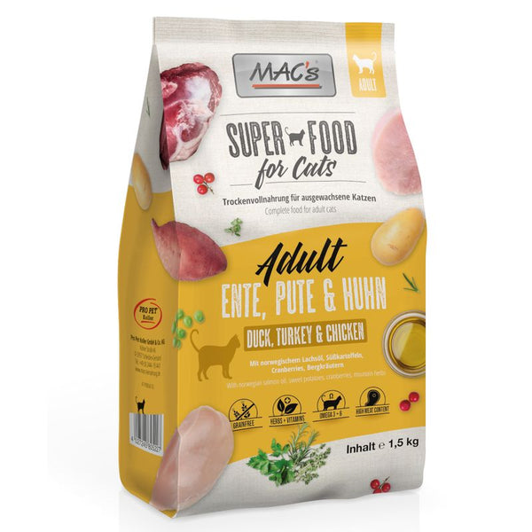 MAC's Superfood for Cats Adult Duck, Turkey & Chicken || MAC's || view 1