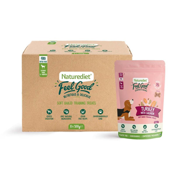 Naturediet Feel Good Soft Baked Training Treats - Turkey with Salmon || Naturediet || view 2