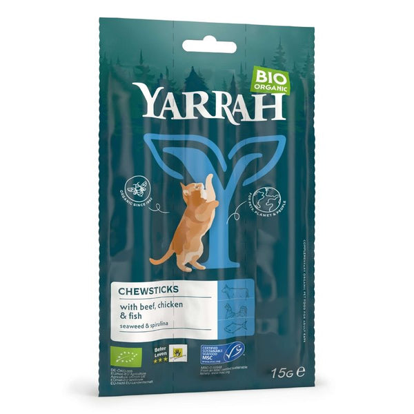 Yarrah Organic Chewsticks with Organic Beef, Organic Chicken & Fish || Yarrah || view 1