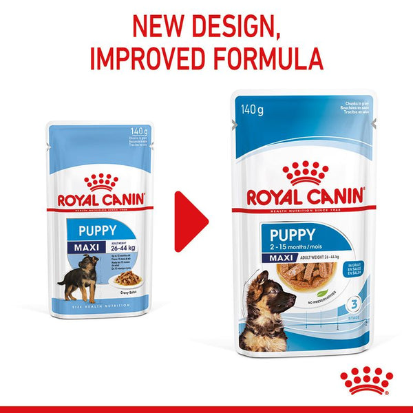 Royal Canin Maxi Puppy in Gravy || Royal Canin Size || view 4