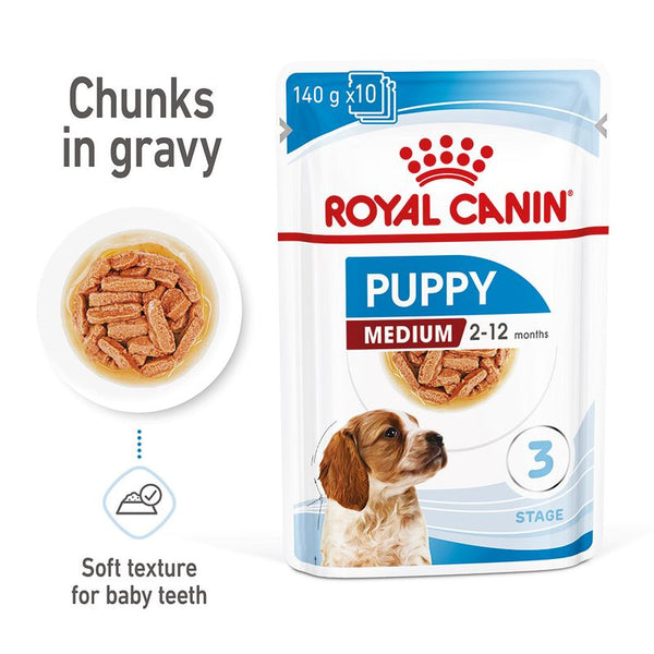 Royal Canin Medium Puppy in Gravy || Royal Canin Size || view 1