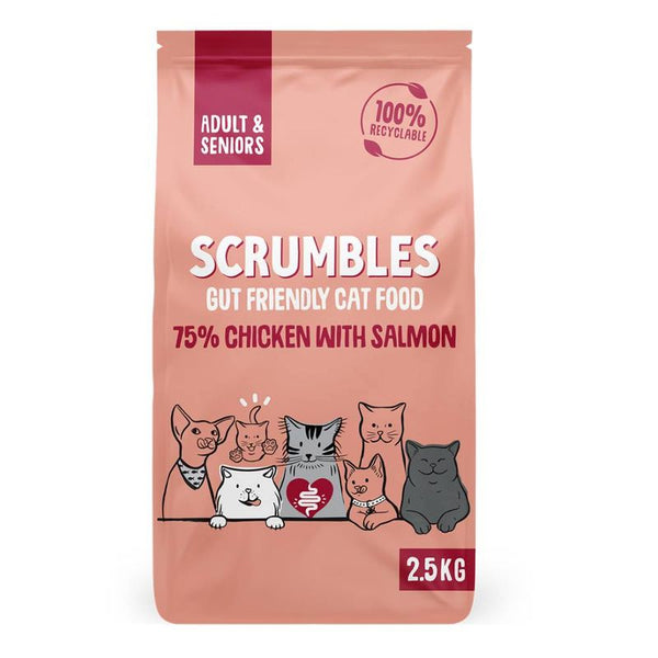 Scrumbles Adult & Senior Salmon Dry Cat Food || Scrumbles || view 1
