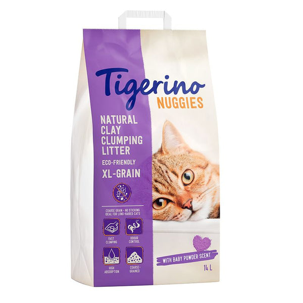 Tigerino Nuggies Cat Litter XL-Grain – Baby Powder Scent || Tigerino || view 1