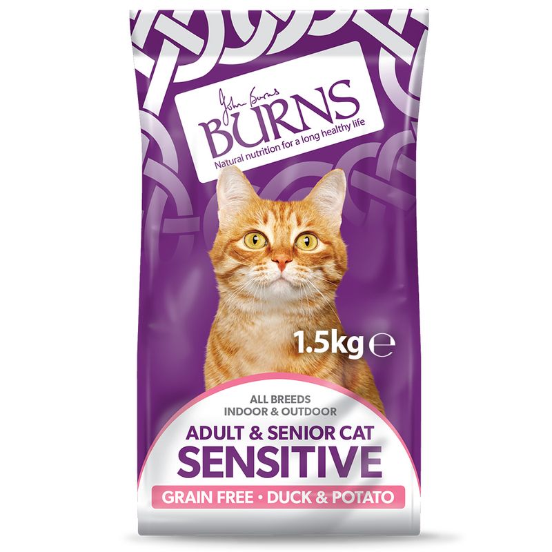 Burns Adult & Senior Cat Sensitive Grain-Free Duck & Potato || Burns || view 14