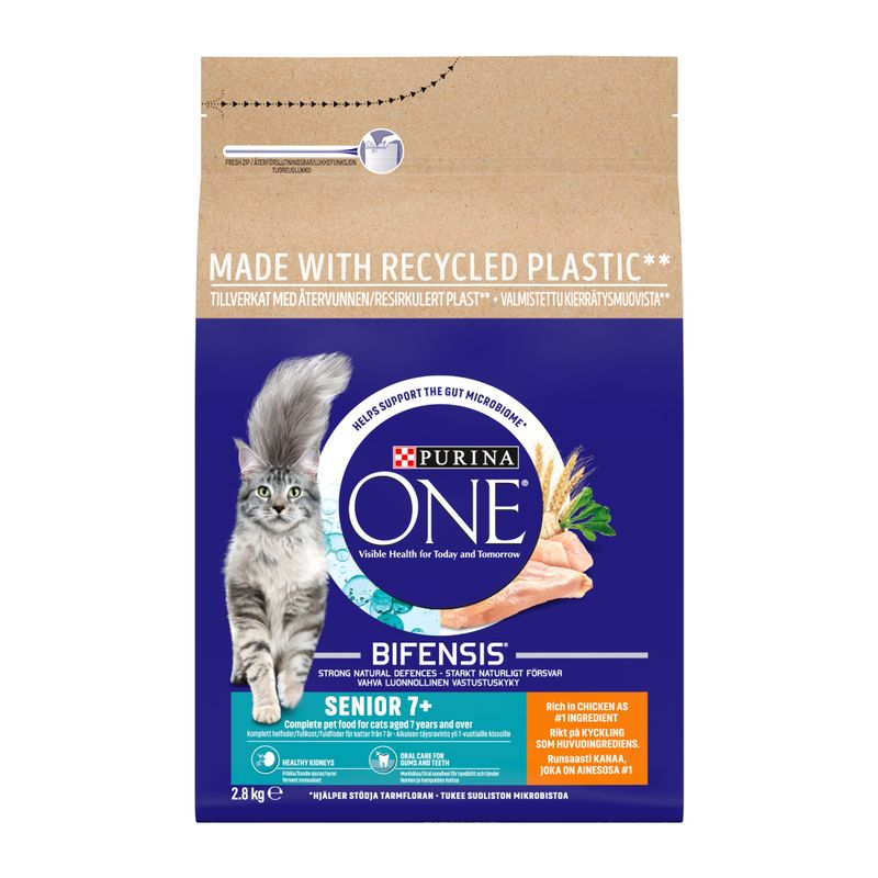 PURINA ONE Senior 7+ Chicken & Whole Grains Dry Cat Food || Purina One || view 3