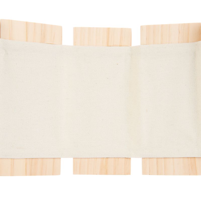 Hammock made of white fabric with wooden frame, suitable for pet accessories or furniture.