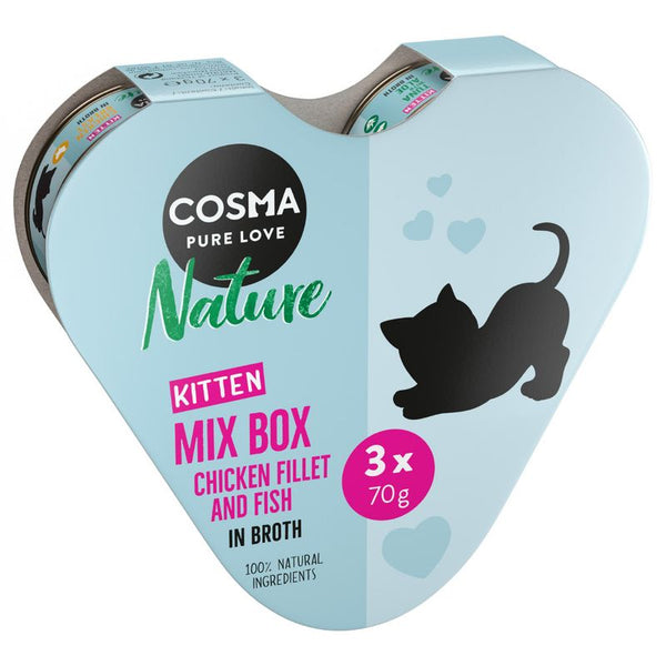 Cosma Nature Kitten Heart Box 3 x 70g || undefined || view 1