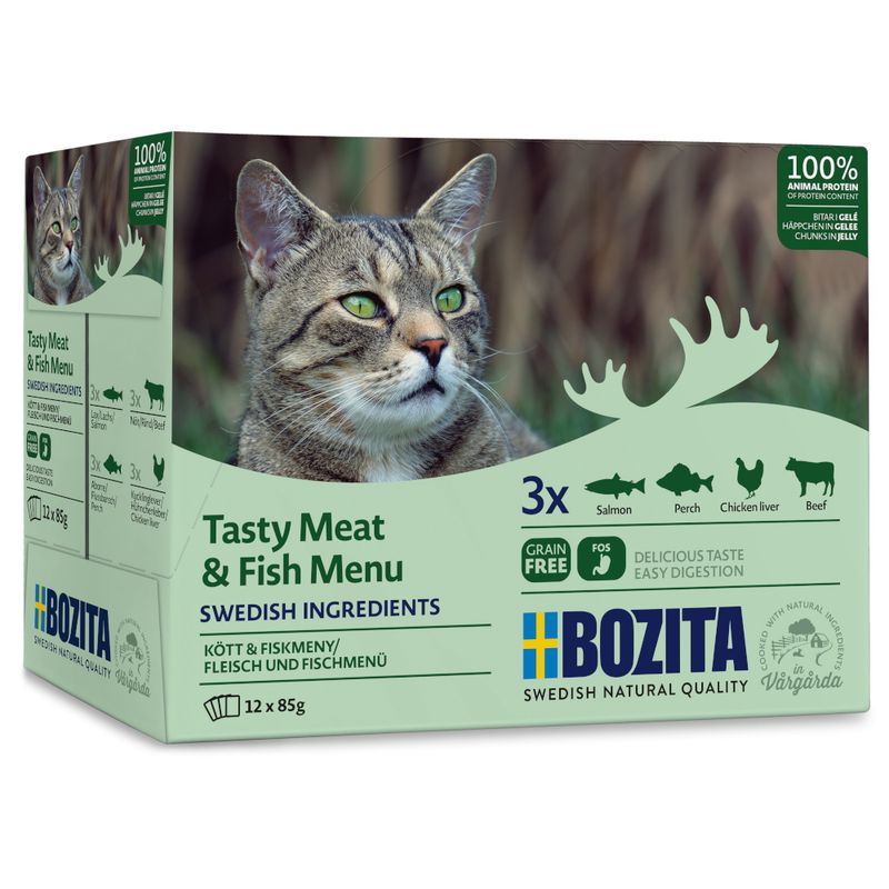 Bozita Chunks in Jelly Pouches 12 x 85g || undefined || view 1