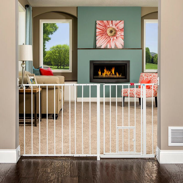 Carlson Extra Wide Pet Gate with Cat Flap || Carlson Pet Products || view 3