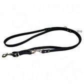 Adjustable black lead with metal clips and multiple attachment points, shown laid out to display length options and fastening features.