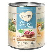 Feringa Single Meat Adult, Duck with cottage cheese and valerian, grain-free, 75% selected animal ingredients, suitable for sensitive cats, 800g can.