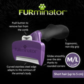 FURminator DeShedding Tool - Short Hair Cats || FURminator || view 8