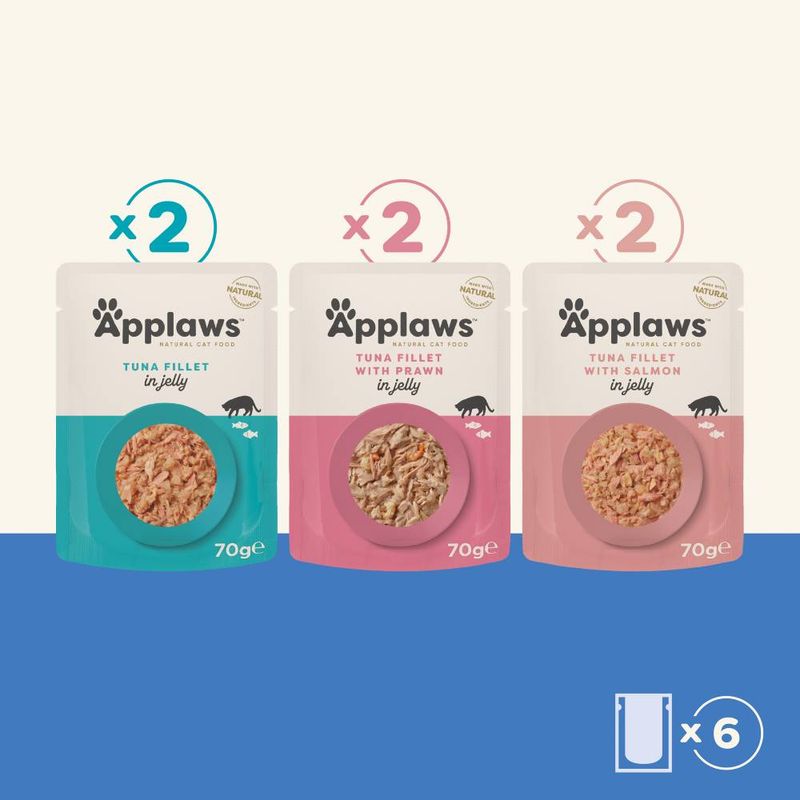 Applaws Adult Cat Pouches in Jelly Trial Pack 6 x 70g