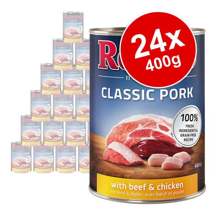 Rocco Classic Pork Saver Pack 24 x 400g | Petfoodmart UK
