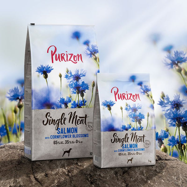 Purizon Single Meat Adult Dog - Grain-Free Salmon with Cornflower Blossoms || Purizon || view 9