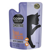 Cosma Smoothie with tuna and chicken, carrots in fish broth. Grain-free recipe, 50g.