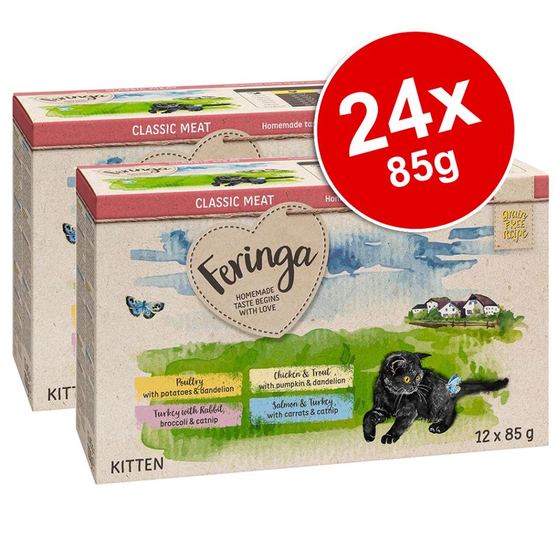 Feringa Classic Meat Menu Kitten Pouches Saver Pack 24 x 85g || undefined || view 1