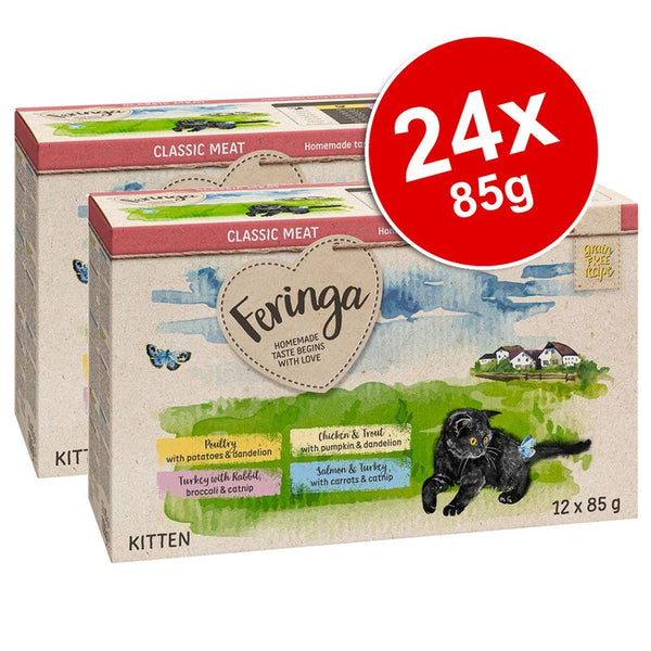 Feringa Classic Meat Menu Kitten Pouches Saver Pack 24 x 85g || undefined || view 1