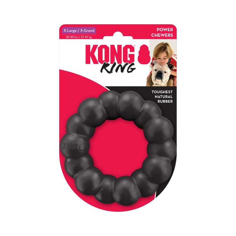 KONG King X-Large for power chewers, made of durable natural rubber. Weight class: 27-41 kg (60-90 lbs).
