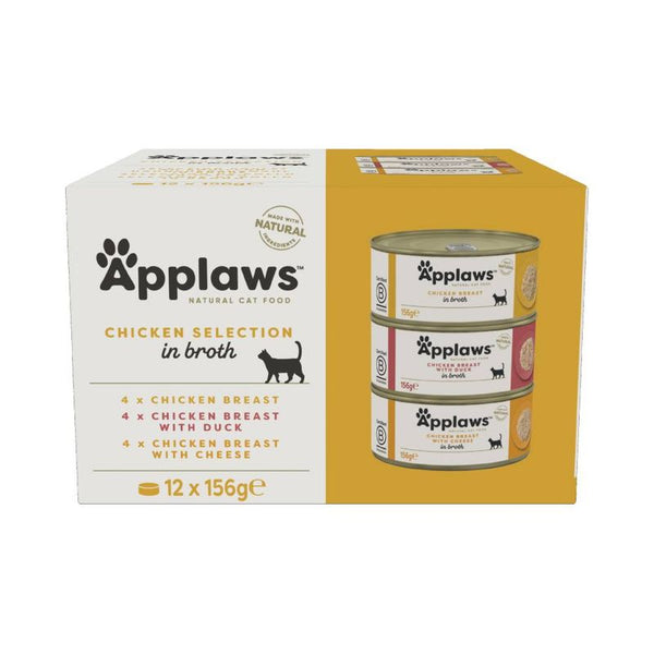 Applaws Adult Mixed Pack Cat Cans in Broth 12 x 156g || Applaws || view 1