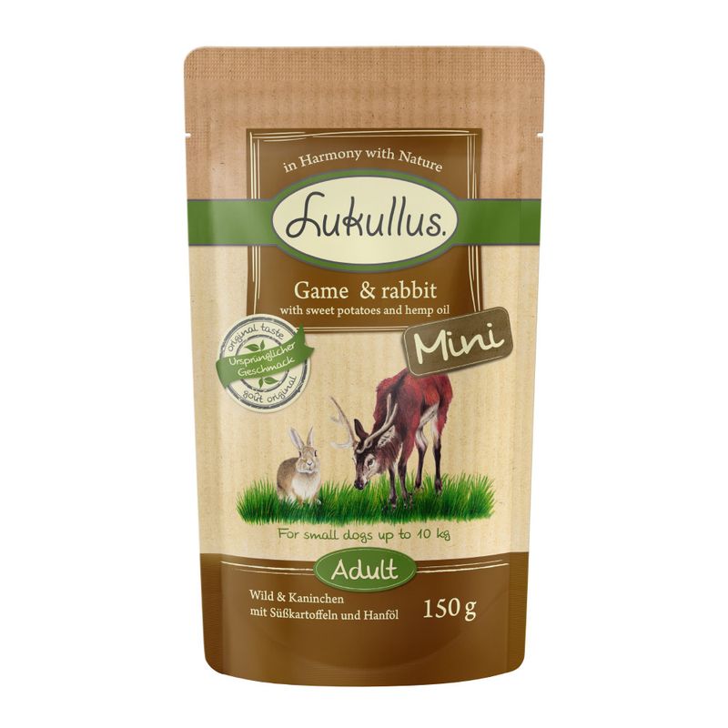 Lukullus Natural Adult Mini Grain-free Pouches 6 x 150g || Lukullus || view 3