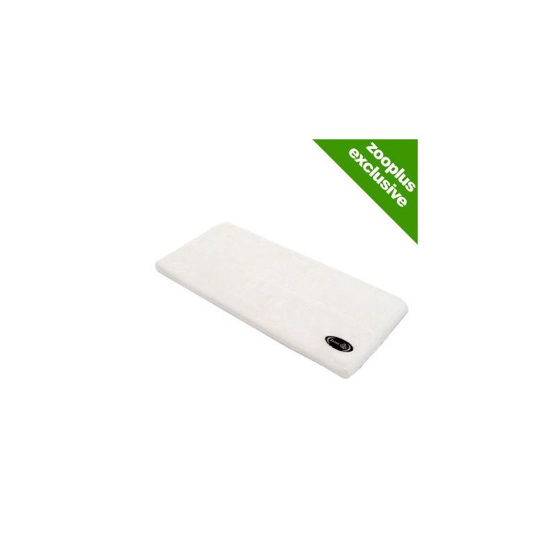 Rectangular white mat with a small black label in the corner. Green banner in top right reads ''.