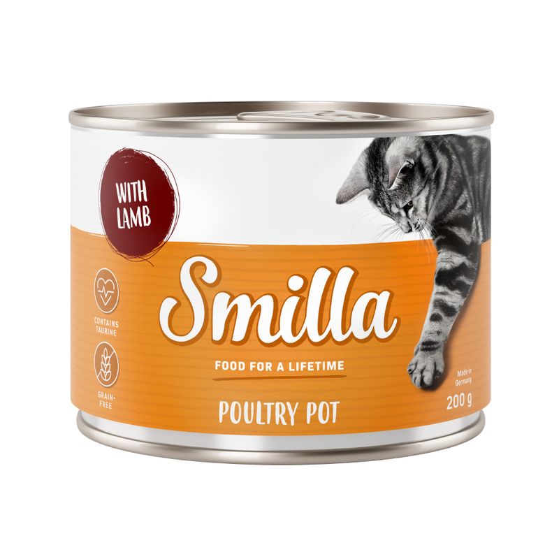 Smilla Poultry Pot with lamb, contains taurine, grain-free, Made in Germany, 200 g.