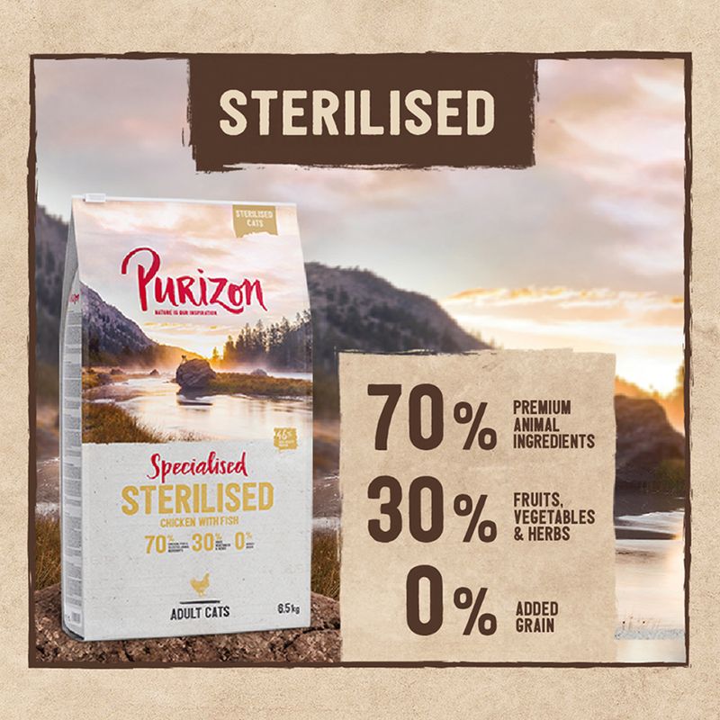 Purizon Adult Sterilised Grain-Free Chicken & Fish || Purizon || view 1