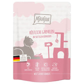 Mjamjam delicious prawns with juicy chicken. Premium quality from German production. With seafood, grain-free, contains essential vitamins and taurine.