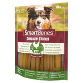 SmartBones Chicken Sticks, no rawhide, with tasty chicken, easily digestible, extra low fat, enriched with vitamins and minerals, pack of 10 sticks, 200g.