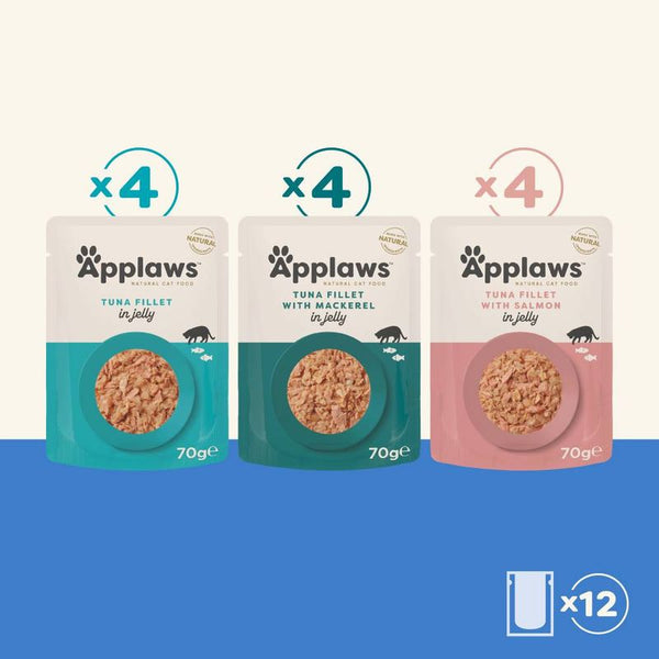 Applaws Adult Mixed Pack Cat Pouches in Jelly 70g || undefined || view 2