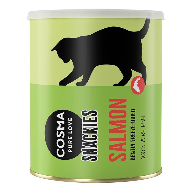Cosma Snackies Salmon, gently freeze-dried, 100% pure fish.