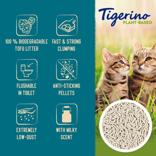 Tigerino Plant-Based Litter Tofu Pellets - Milky Scent || undefined || view 2